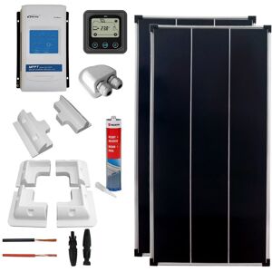 IoRisparmioEnergia Selection Kit fotovoltaico per camper con 2 pannell1 160Wp mono e regolatore MPPT   CAMP2x150MPPT