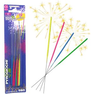 Pyrogiochi 10 Stelline Scintillanti Capodanno Mini Colorate Mix 15,5 Cm