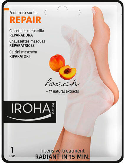 IROHA nature Maschera per piedi alla pesca di riparazione 1 coppia