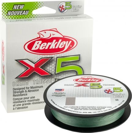 Berkley X5 Braid 0.17MM trecciato da 300M GRN