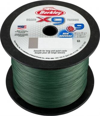 Berkley X9 Braid 0.25MM trecciato da 2000M GRN