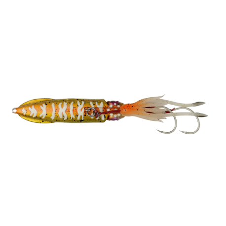 Savage Gear Swim Squid Inchiku 180 gr. calamaro artificiale Orange Gold Glow Swim Squid Inchiku