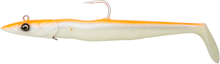 Savage Gear Sandeel V2 Big Game 21.5 cm. artificiale da vertical 140 gr. ORANGE_GLOW_SANDEEL_V2