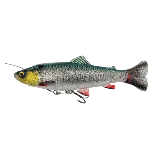 Savage Gear 4D Line Thru Pulse Tail Trout 16 cm. 51 gr. artificiale da spinning GREEN_SILVER_4D_LINETHRU_PULSE_TAIL_TROUT