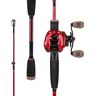 Sougayilang Baitcasting Combo, 2 Stuks M/MH Lichtgewicht Baitcasting Hengel en Baitcaster Reel 8.0:1, Hengel en Combo Reel voor Reizen Zout Zoet Water-2.1L