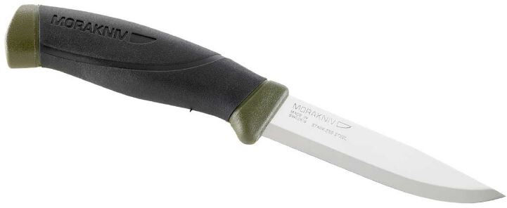 Morakniv jachtmes met schede 22,5 cm RVS/rubber zilver/zwart - Zilver,Zwart,Groen