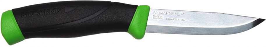 Morakniv jachtmes met schede 22,5 cm RVS/rubber zwart/zilver/groen - Zilver,Zwart,Groen