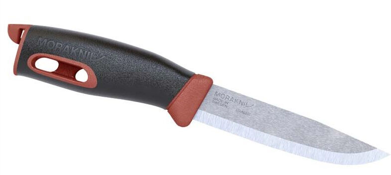 Morakniv jachtmes met schede 22,8 cm RVS/rubber zilver/bruin - Zilver,Bruin