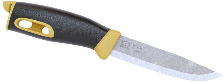 Morakniv jachtmes met schede 22,8 cm RVS/rubber zilver/geel - Zilver,Geel