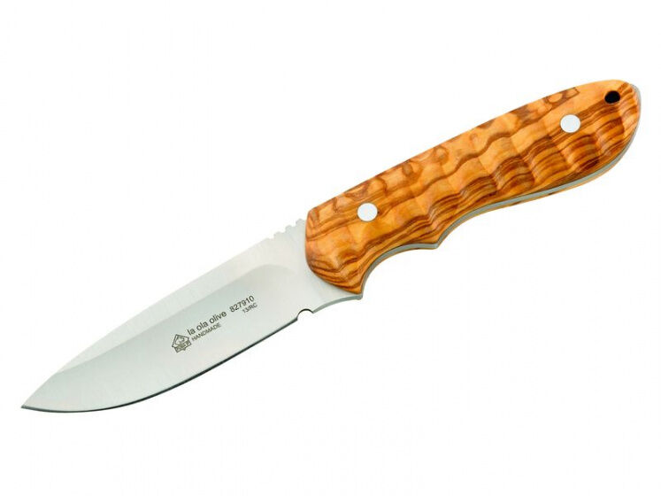 Puma Knives jachtmes 21,5 cm RVS/hout bruin/zilver 2 delig - Zilver,Bruin