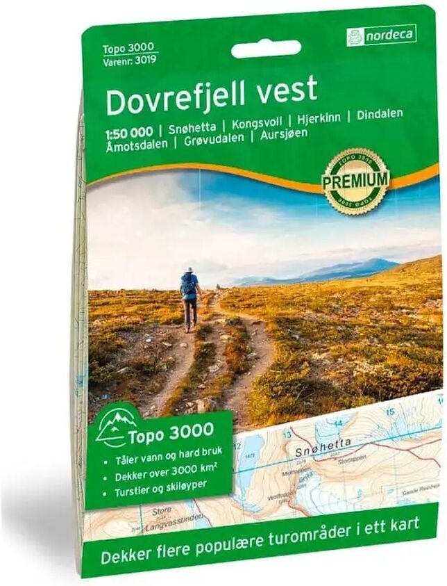 Nordeca Topo 3000 turkart 1:50000 - Dovrefjell Vest