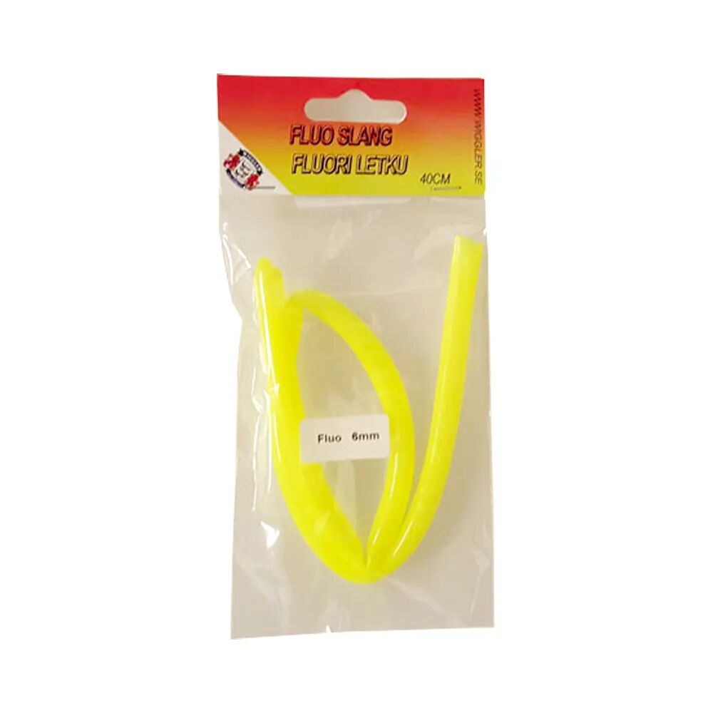 Wiggler Gummislange, 40 cm - Fluoriserende gul - 4 mm