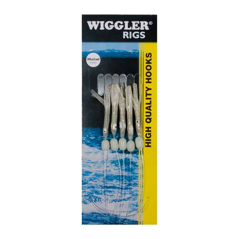 Wiggler Hekle 5 stk. Str. 3/0 - Blekksprut/Hvit