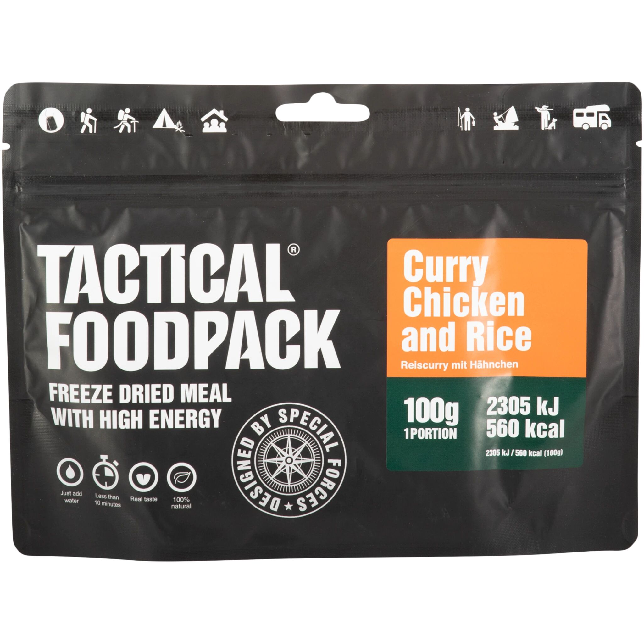 Tactical Foodpack Curry Chicken and Rice, turmat 100g STD
