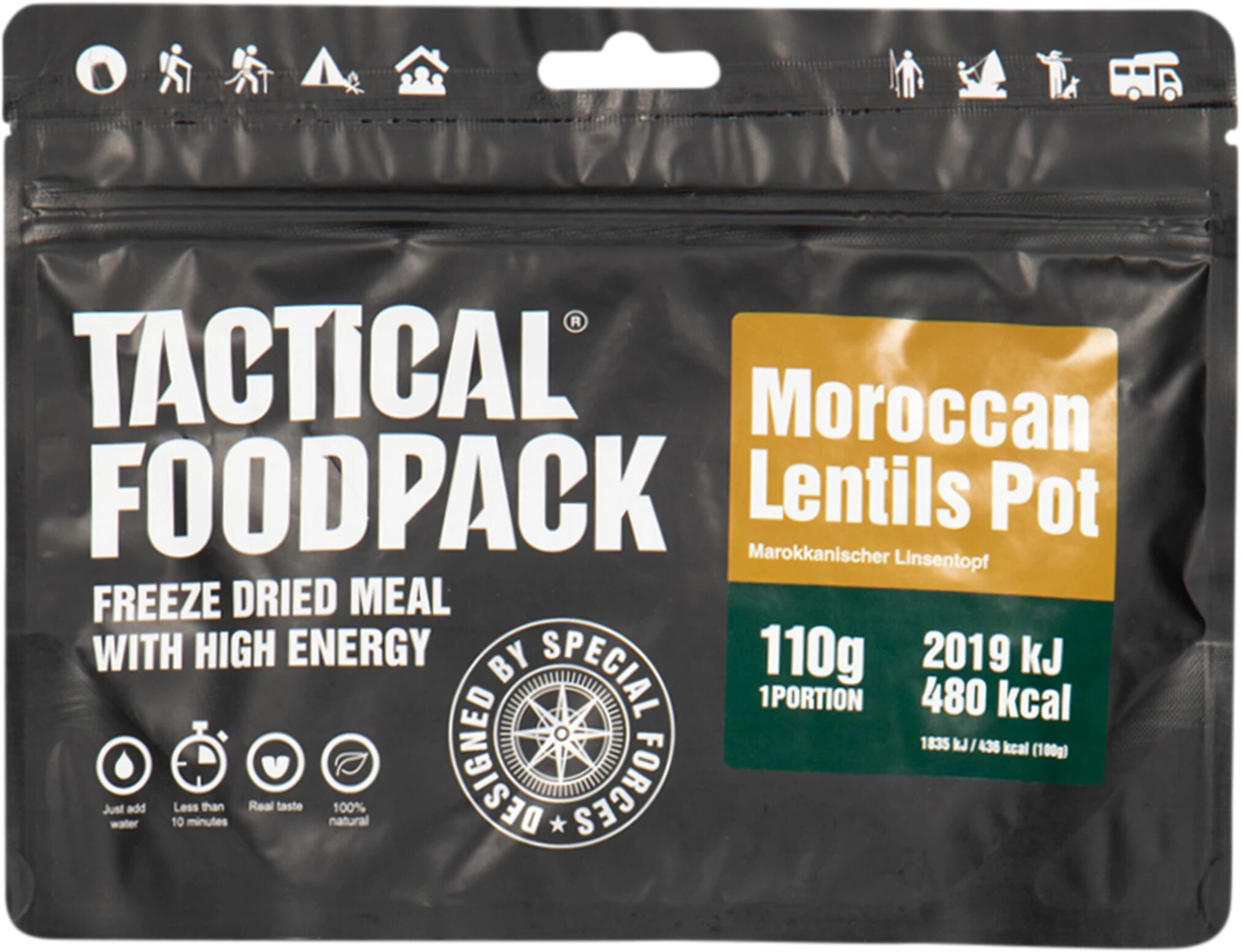 Tactical Foodpack Maroccan Lentils Pot, turmat 110g STD