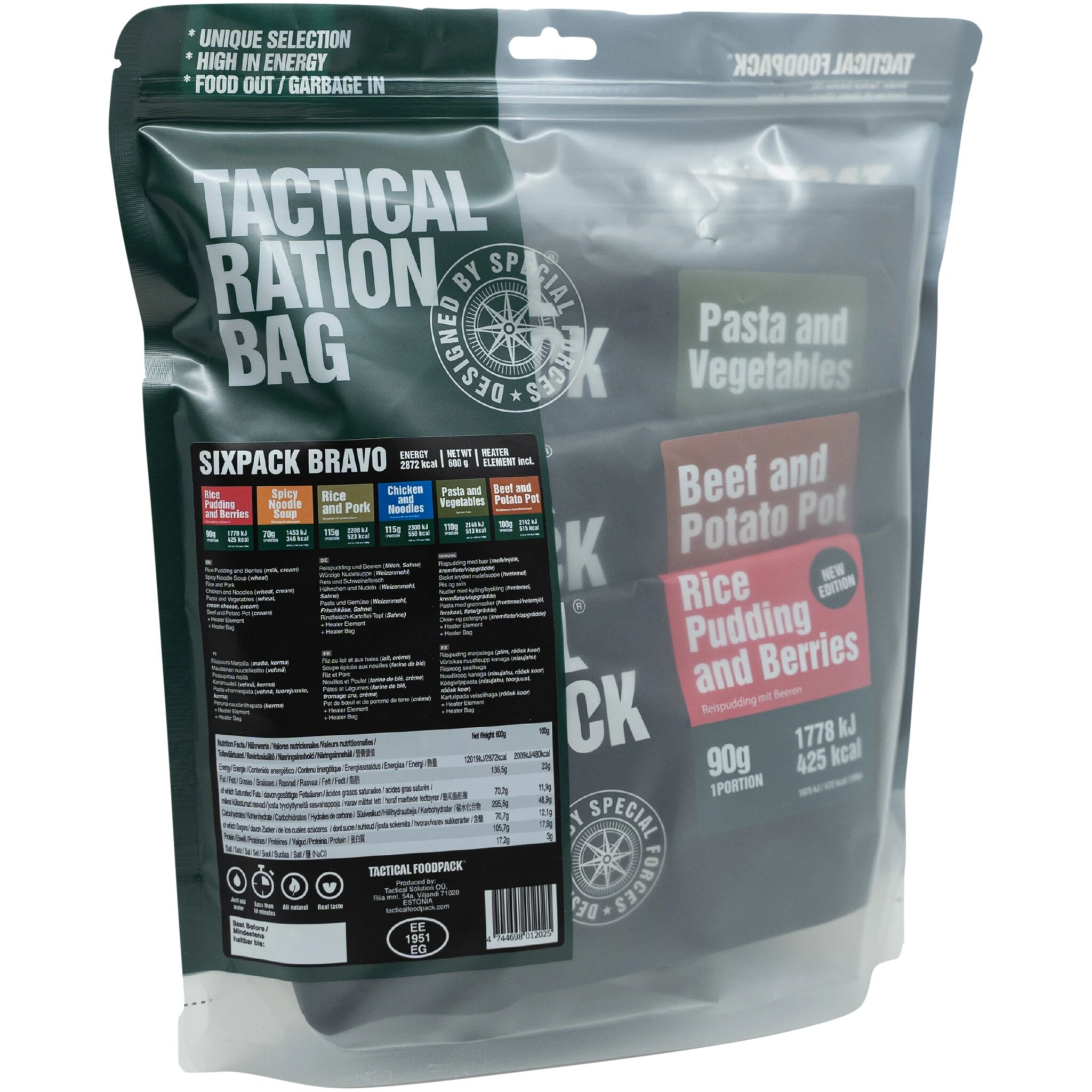 Tactical Foodpack Sixpack Bravo, turmat 585g STD