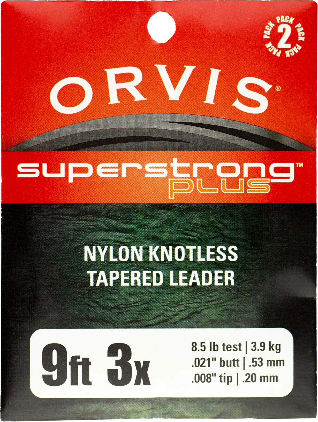 Orvis Super Strong Plus Knotless Leader 2 pk 12' 4X 0,18 mm 4x NA