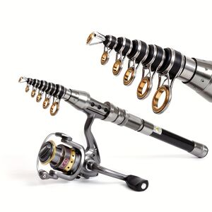 Temu Compact And Powerful Carbon Telescopic Fishing Rod - Perfect For Saltwater Fishing!  1.8m/5.91ft