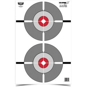 Birchwood Casey Eze-Scorer 12X18in Double Bulls Pack 100 Targets, BC-37061