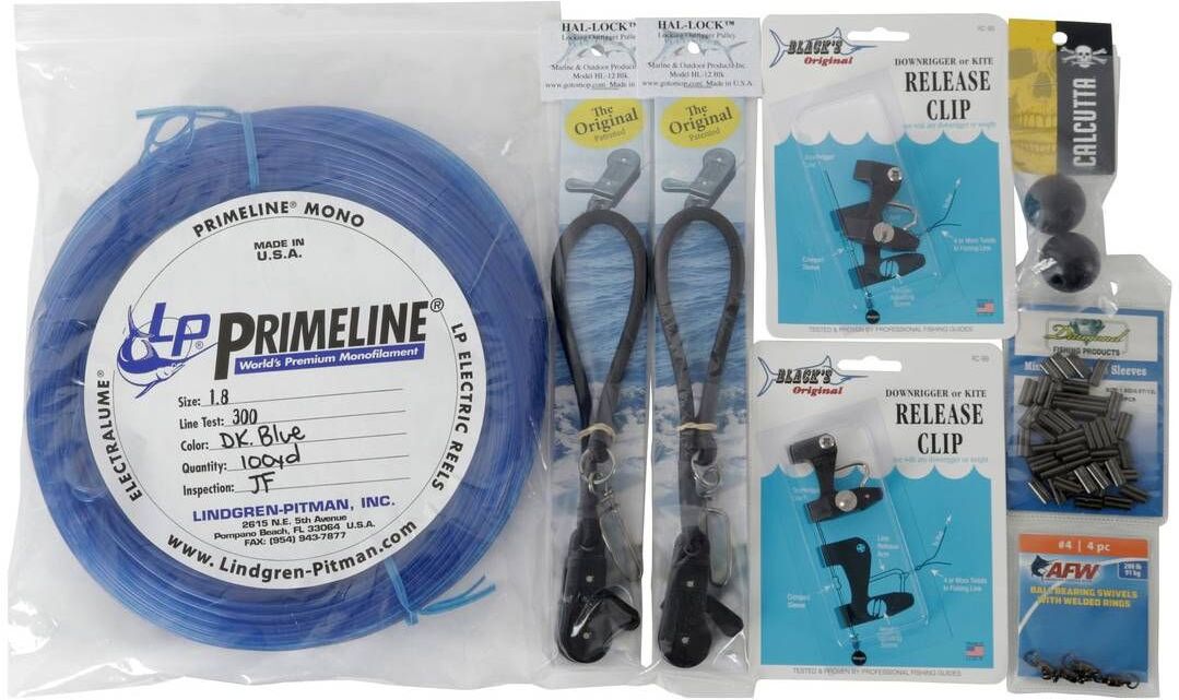 TackleDirect Single Halyard Outrigger Rigging Kit for Light Lures