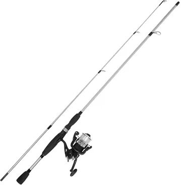 Wakeman Outdoors Strike Series Medium Spinning Fishing Rod & Reel Combo, Silver