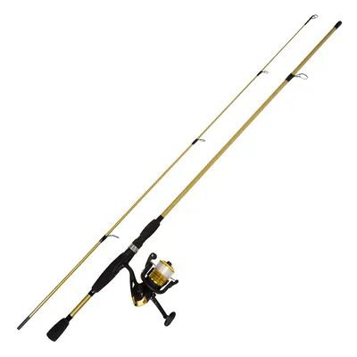 Wakeman Outdoors Strike Series Medium Spinning Fishing Rod & Reel Combo, Gold