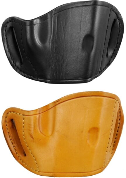 Photos - Pouches & Bandoliers Bulldog Cases & Vaults Molded Leather Belt Slide Holster - Large, Black ML 