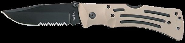 Photos - Knife / Multitool Ka-Bar Knives Desert Mule Folding Knife, 3.875in Aus 8A Stainless Steel Fo 