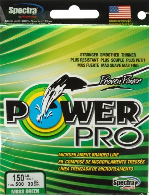 Photos - Other for Fishing Power Pro Braided Line Moss Green 500 yds. - 150 lb. Test, Green 047970 