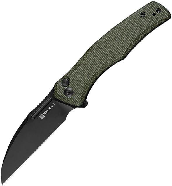 Photos - Knife / Multitool Sencut Watauga Folding Knife, 3.48in, D2 Steel, Micarta Handle, Green/Blac 