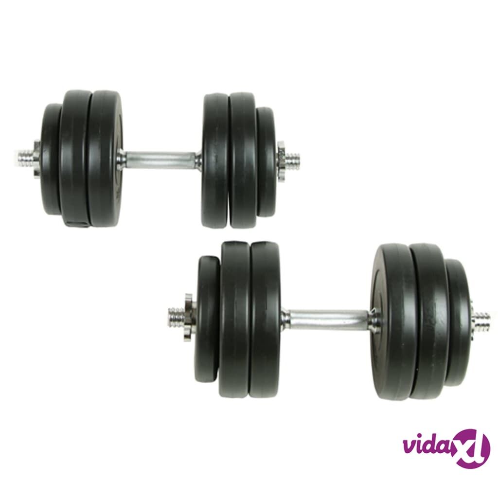 vidaXL Dumbbell Set 18 Piece 2 pcs 30 kg