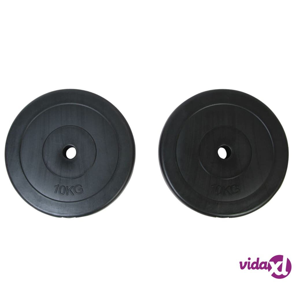 vidaXL 2 x Weight Plates 10 kg