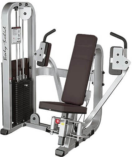 Code BIENVENUE = -10€ Machine pectoraux Body Solid Pro Clubline SPD700 140 kg