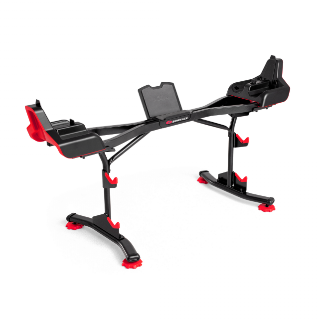 Code BIENVENUE = -10€ Support Haltère SelectTech 2080 avec Rack Media - Bowflex