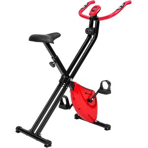 tectake Heimtrainer FitX-Bike, klappbar mit Trainingscomputer - 113 x 41 x 81 cm