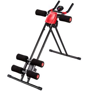 tectake Bauchtrainer mit Trainingscomputer - schwarz/rot