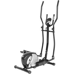 tectake Crosstrainer mit Trainingscomputer mit 8 Schwierigkeitsstufen - schwarz