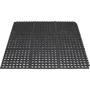 kaiserkraft Industrie-Arbeitsplatzmatte, Allroundmatte Yoga Octa Basic, 900 x 900 mm, gelochte Oberfläche
