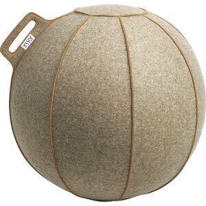 VLUV VELT Sitzball, aus Merino-Wollfilz, 600 - 650 mm, greige-meliert/braun