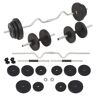 vidaXL Langhantel- und Kurzhantel-Set 30 kg