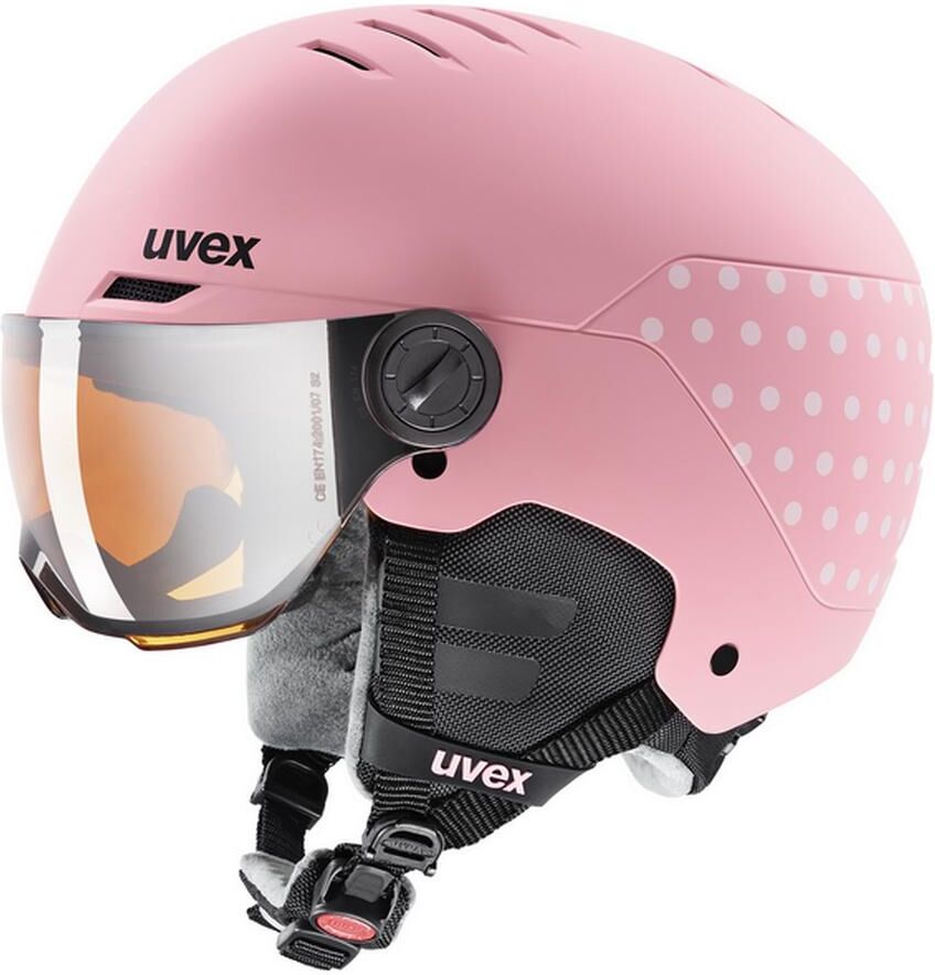 Uvex Skihelm »Rocket JR. Visor Pink«, Anti-Fog, Belüftungsöffnungen, uvex IAS... rosa