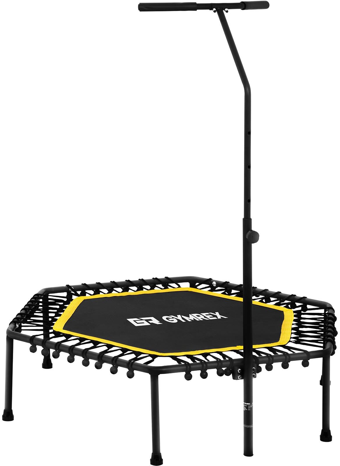 Gymrex Fitness-Trampolin - mit Stange - gelb