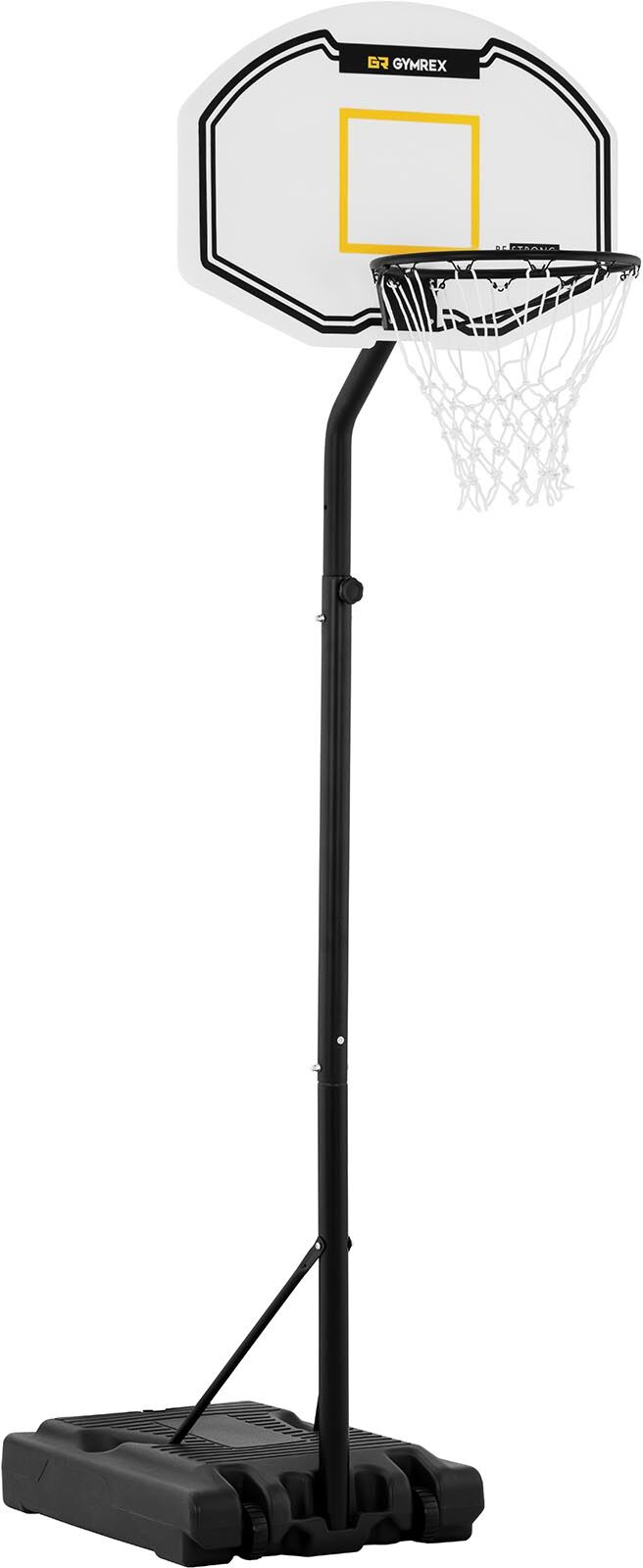 Gymrex Basketballkorb mit Ständer - höhenverstellbar - 190 bis 260 cm