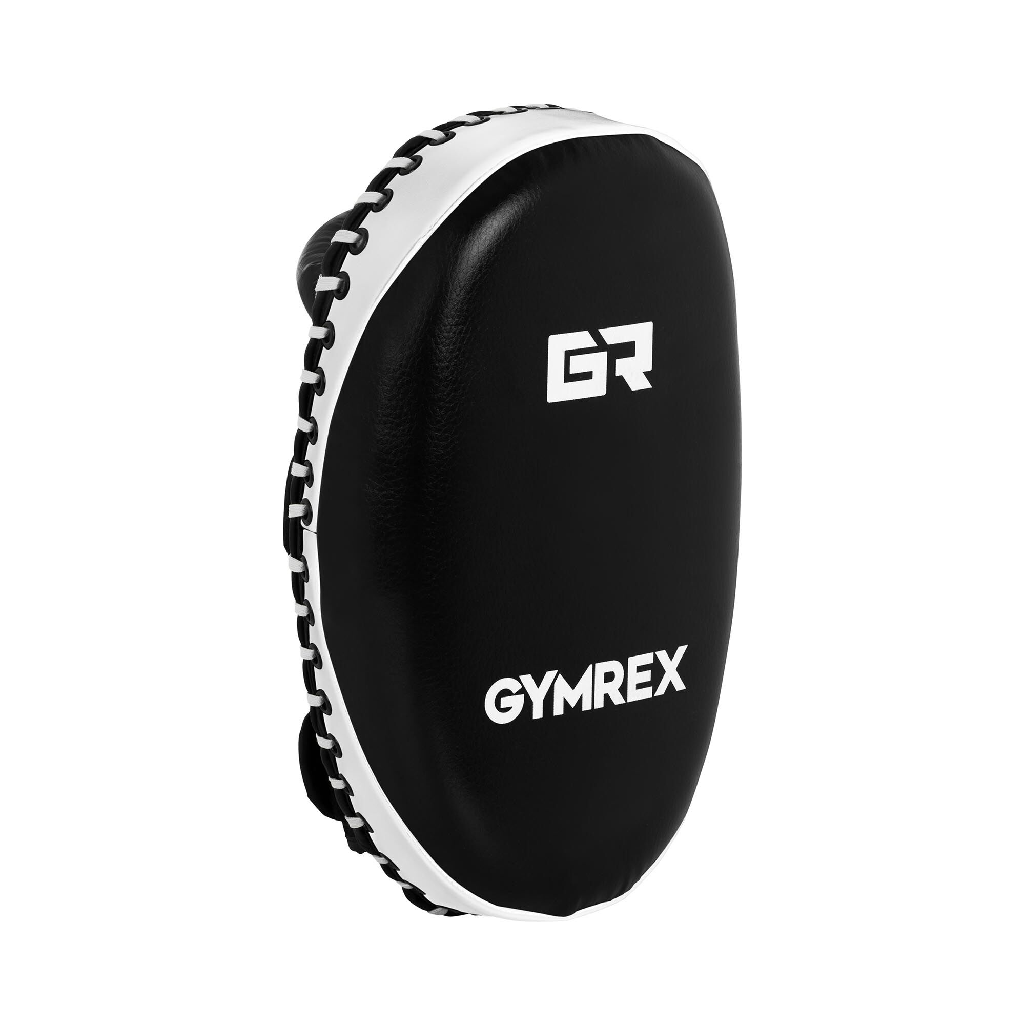 Gymrex Schlagpolster - 350 x 210 mm - schwarz-weiß - weiße Naht
