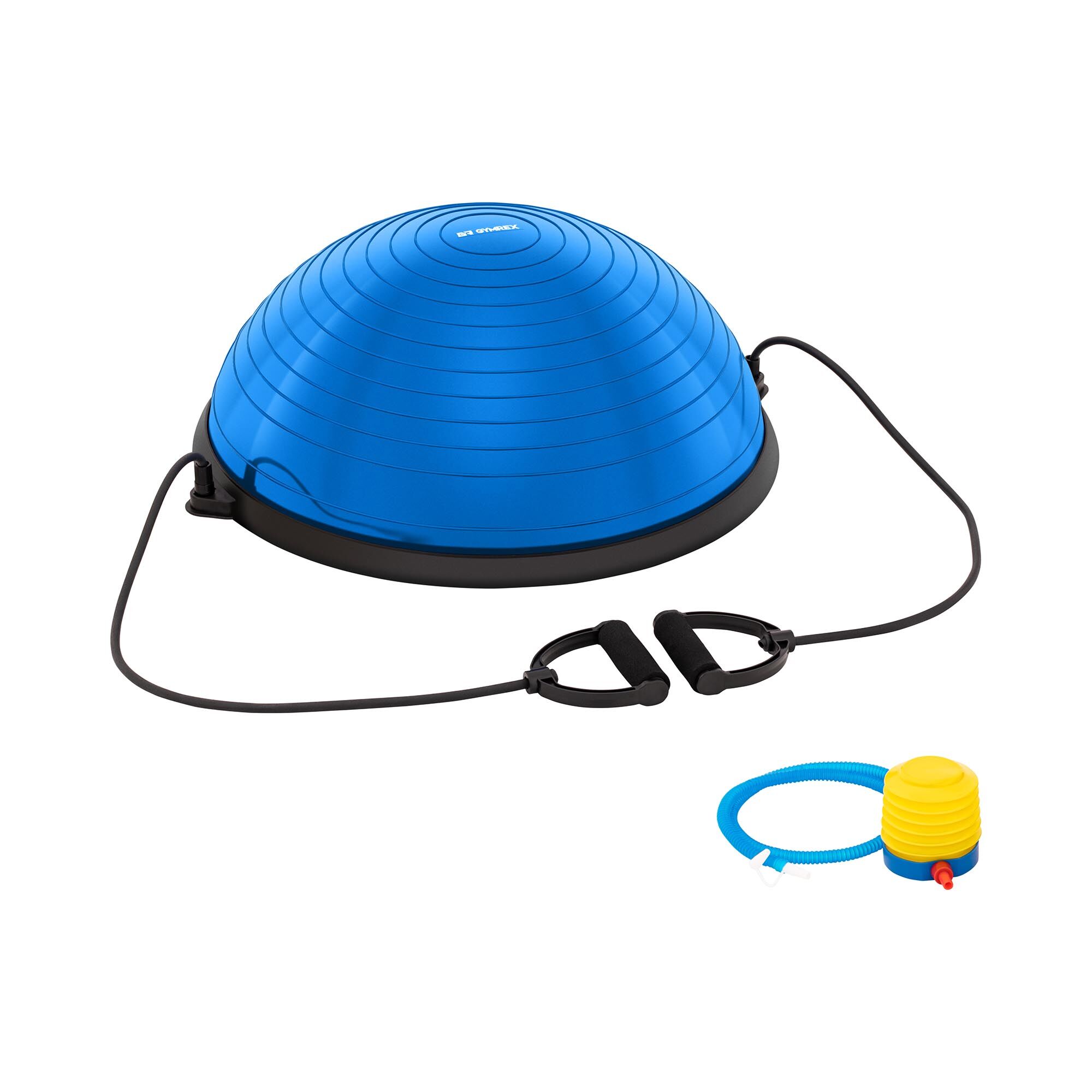 Gymrex Balance Ball inkl. Gummibänder - 220 kg - blau