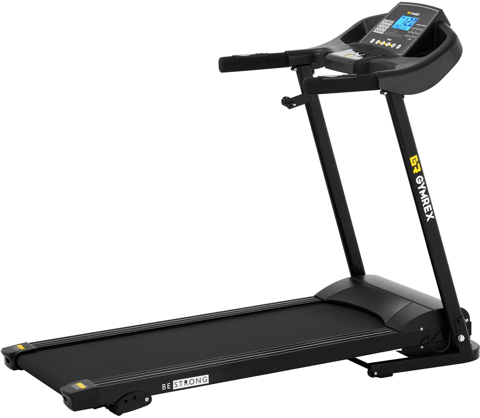 Gymrex Laufband - klappbar - 1.200 W - 1 bis 12 km/h - 120 kg - 3 Steigungsstufen