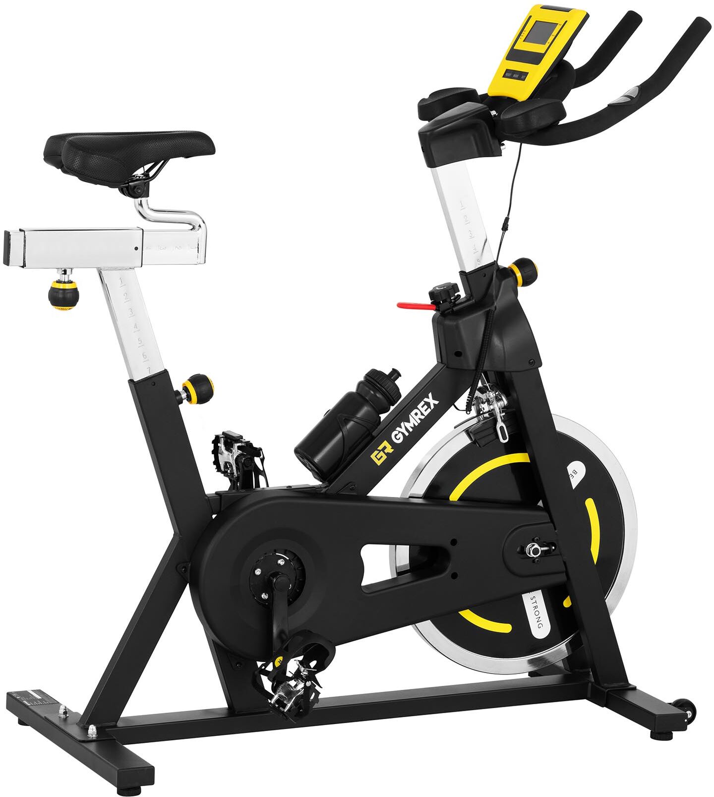 Gymrex Heimtrainer - Schwungmasse 18 kg - belastbar bis 100 kg - LCD