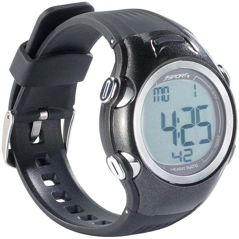 Pearl Fitness-Uhr, 3 Intensitätsstufen, LCD-Display, Stoppuhr-Funktion, IPX4