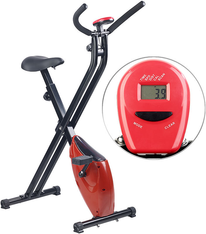 Pearl Klappbarer Heimtrainer mit Trainings-Computer, 1,6 kg Schwungmasse