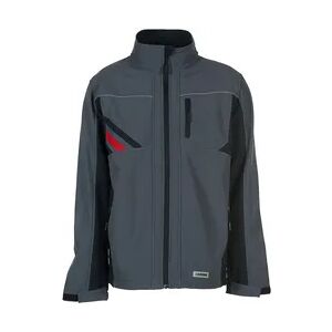 PLANAM Softshelljacke Highline schiefer/schwarz/rot Größe XL